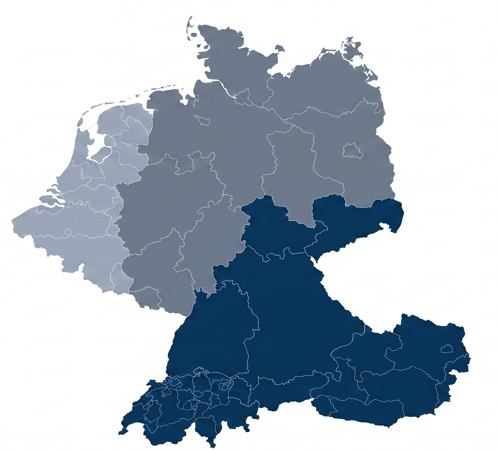Vertriebsgebiete Deutschland, Oesterreich, Schweiz, Niederlande, Belgien, Luxemburg